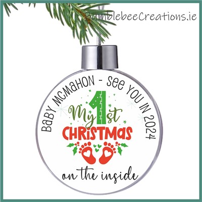 1st Christmas on the Inside Bauble
